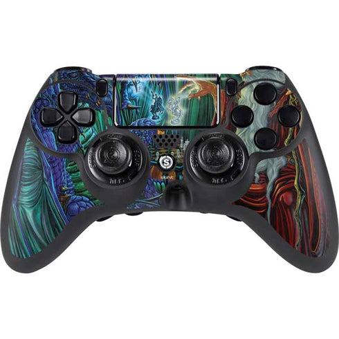 Dragon and Wizard Playing Chess by Ed Beard Jr PlayStation PS4 Skins